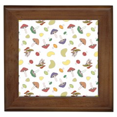 Mushrooms Pattern Framed Tiles by Famous