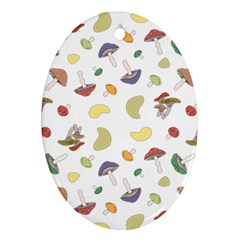 Mushrooms Pattern Ornament (oval) 