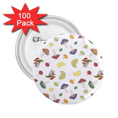 Mushrooms Pattern 2 25  Buttons (100 Pack) 