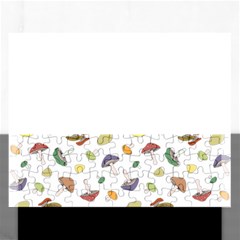 Mushrooms Pattern Rectangular Jigsaw Puzzl by Famous