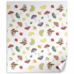 Mushrooms Pattern Canvas 8  X 10  by Famous