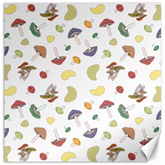 Mushrooms Pattern Canvas 12  X 12   by Famous