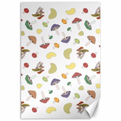 Mushrooms Pattern Canvas 12  X 18   by Famous