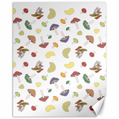 Mushrooms Pattern Canvas 11  X 14   by Famous