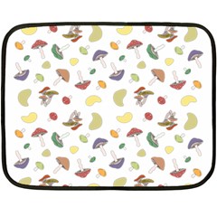 Mushrooms Pattern Double Sided Fleece Blanket (mini)  by Famous