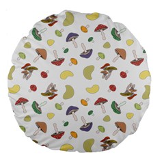 Mushrooms Pattern Large 18  Premium Flano Round Cushions