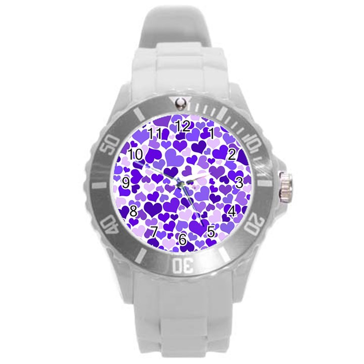 Heart 2014 0926 Round Plastic Sport Watch (L)