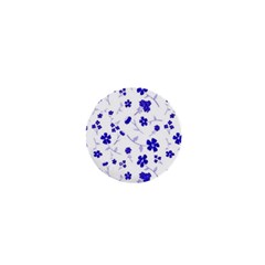 Sweet Shiny Flora Blue 1  Mini Buttons by ImpressiveMoments