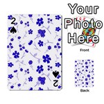 Sweet Shiny Flora Blue Playing Cards 54 Designs  Front - Spade2