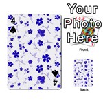 Sweet Shiny Flora Blue Playing Cards 54 Designs  Front - Spade4