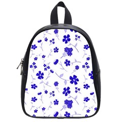 Sweet Shiny Flora Blue School Bags (small)  by ImpressiveMoments