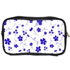 Sweet Shiny Flora Blue Toiletries Bags by ImpressiveMoments