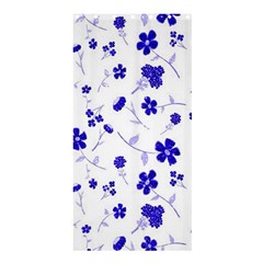 Sweet Shiny Flora Blue Shower Curtain 36  X 72  (stall)  by ImpressiveMoments