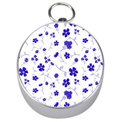 Sweet Shiny Flora Blue Silver Compasses by ImpressiveMoments