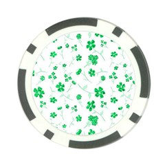 Sweet Shiny Floral Green Poker Chip Card Guards by ImpressiveMoments