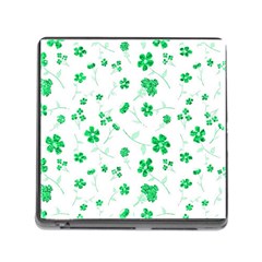 Sweet Shiny Floral Green Memory Card Reader (square) by ImpressiveMoments