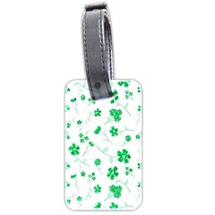 Sweet Shiny Floral Green Luggage Tags (Two Sides)