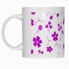 Sweet Shiny Floral Pink White Mugs by ImpressiveMoments