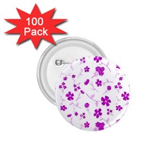 Sweet Shiny Floral Pink 1 75  Buttons (100 Pack)  by ImpressiveMoments