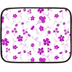 Sweet Shiny Floral Pink Fleece Blanket (mini) by ImpressiveMoments