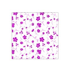 Sweet Shiny Floral Pink Satin Bandana Scarf