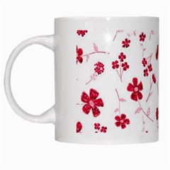 Sweet Shiny Floral Red White Mugs by ImpressiveMoments