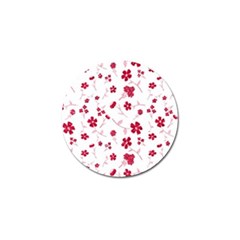 Sweet Shiny Floral Red Golf Ball Marker (10 Pack) by ImpressiveMoments