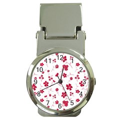 Sweet Shiny Floral Red Money Clip Watches by ImpressiveMoments