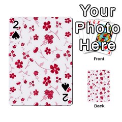 Sweet Shiny Floral Red Playing Cards 54 Designs  by ImpressiveMoments