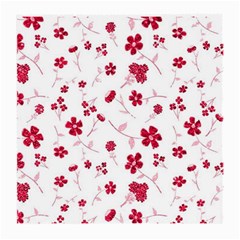 Sweet Shiny Floral Red Medium Glasses Cloth (2-side) by ImpressiveMoments