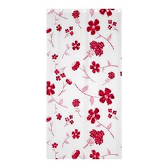 Sweet Shiny Floral Red Shower Curtain 36  X 72  (stall)  by ImpressiveMoments