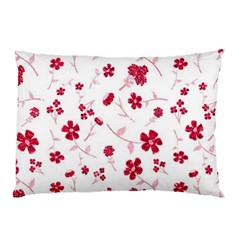 Sweet Shiny Floral Red Pillow Cases (two Sides) by ImpressiveMoments