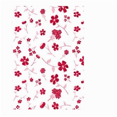 Sweet Shiny Floral Red Large Garden Flag (two Sides)