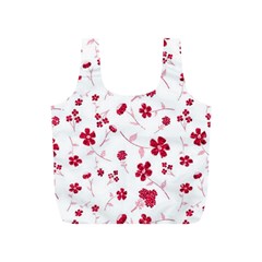 Sweet Shiny Floral Red Full Print Recycle Bags (s)  by ImpressiveMoments