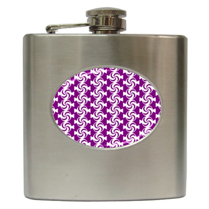 Candy Illustration Pattern Hip Flask (6 oz)