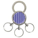 Candy Illustration Pattern 3-Ring Key Chains Front