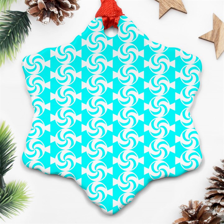 Candy Illustration Pattern Snowflake Ornament (2-Side)