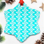 Candy Illustration Pattern Snowflake Ornament (2-Side) Back