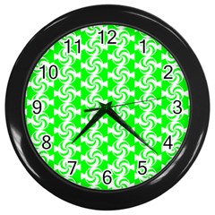 Candy Illustration Pattern Wall Clocks (black) by GardenOfOphir