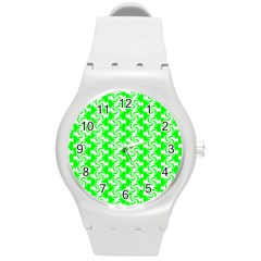 Candy Illustration Pattern Round Plastic Sport Watch (m) by GardenOfOphir