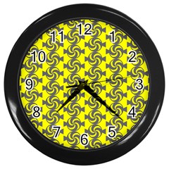 Candy Illustration Pattern Wall Clocks (black) by GardenOfOphir