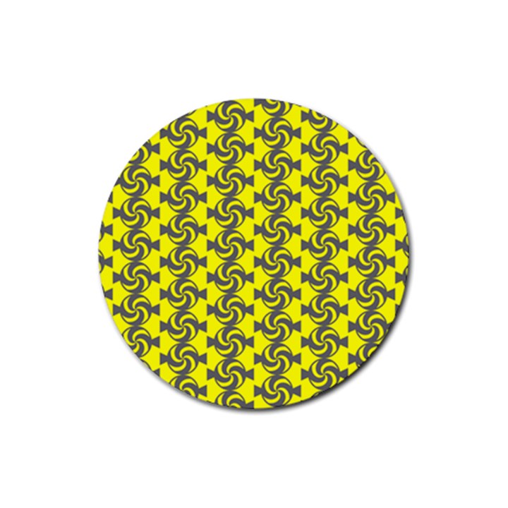 Candy Illustration Pattern Rubber Coaster (Round) 