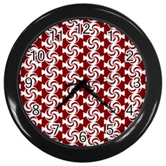 Candy Illustration Pattern Wall Clocks (black) by GardenOfOphir