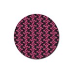 Candy Illustration Pattern Rubber Coaster (Round)  Front