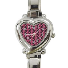 Candy Illustration Pattern Heart Italian Charm Watch by GardenOfOphir