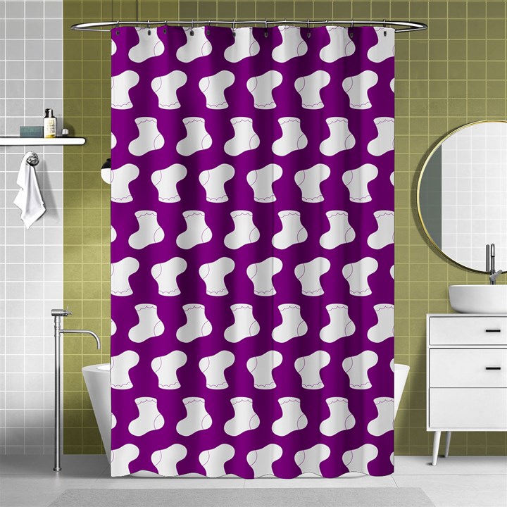 Cute Baby Socks Illustration Pattern Shower Curtain 48  x 72  (Small) 