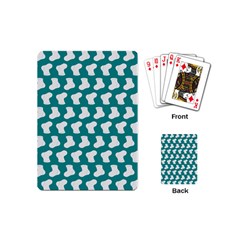 Cute Baby Socks Illustration Pattern Playing Cards (mini) 