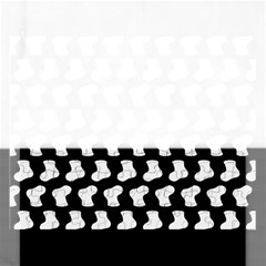 Black And White Cute Baby Socks Illustration Pattern Rectangular Jigsaw Puzzl