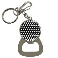 Black And White Cute Baby Socks Illustration Pattern Bottle Opener Key Chains by GardenOfOphir