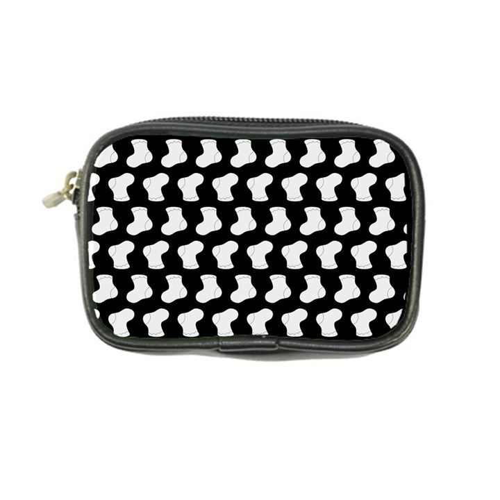 Black And White Cute Baby Socks Illustration Pattern Coin Purse